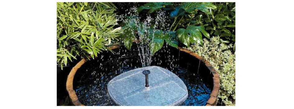 In due course battery-powered consumer products also turned to PV, and a host of solar-powered watches, lights, fans and garden products emerged. Pictured is a solar powered garden fountain. (source: Intersolar Group)