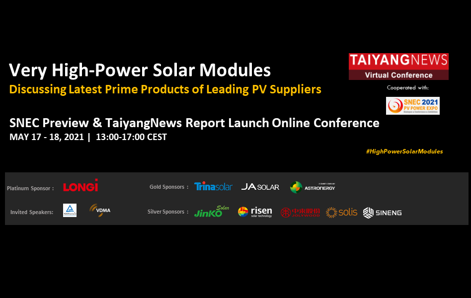 May. 17-18, 2021: Very High-Power Solar Modules Conference