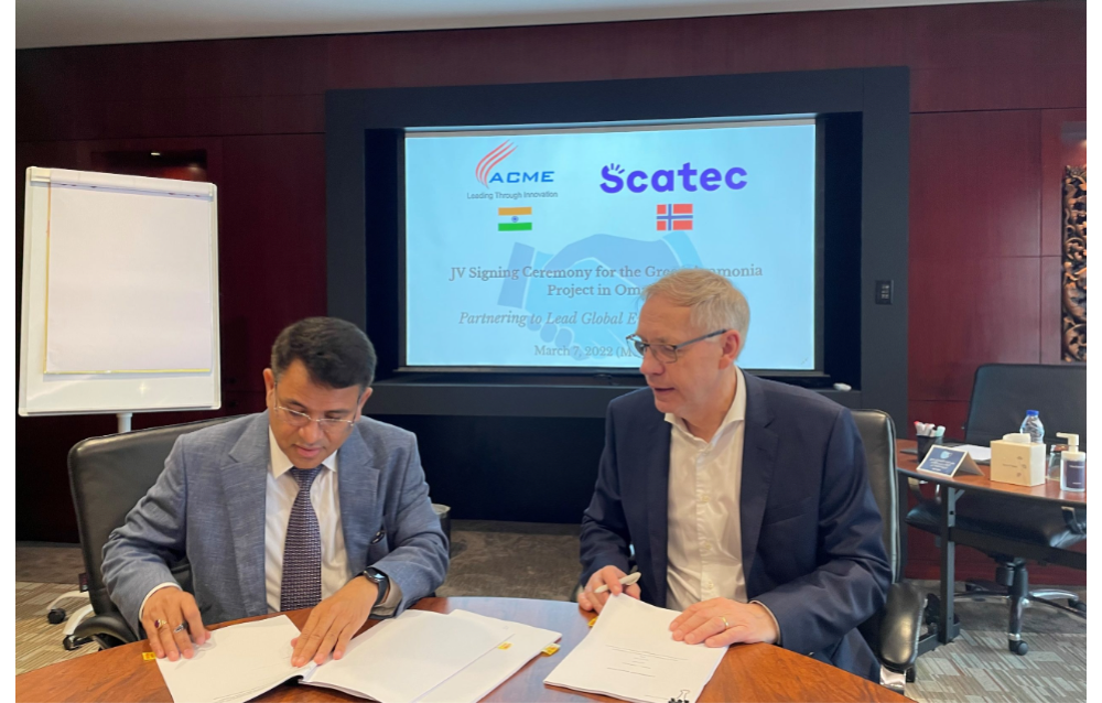 ACME Ropes In Scatec For Oman Ammonia Project