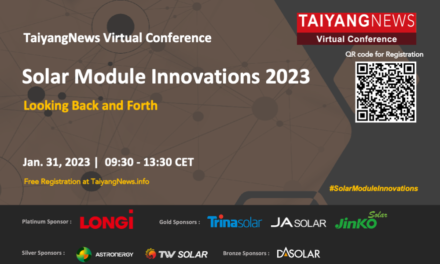January 31, 2023     TaiyangNews Virtual Conference on Solar Module Innovations 2023