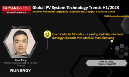 Peter Pang, Runergy: From Solar Cells to Modules