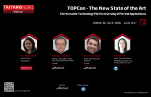 Oct. 16, 2023: TOPCon – The New State of the Art Webinar