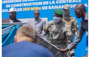 Malian President Assimi Goita was in attendance at the ground-breaking of 200 MW solar plant in the country. (Photo Credit: PresidenceMali/X.com)