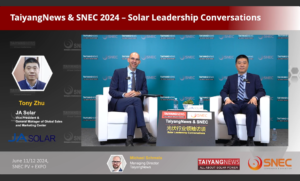 SNEC Exclusive: JA Solar’s Tony Zhu In Talks With TaiyangNews’ Michael Schmela